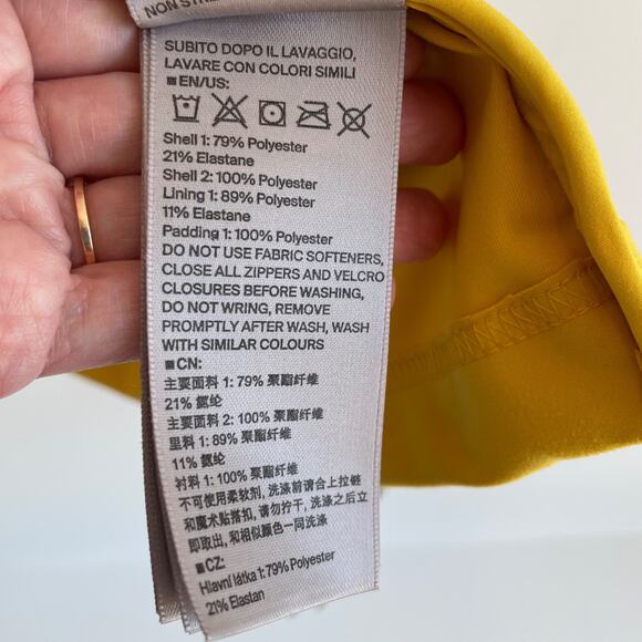 KJUS Golf Vest Womens XS Yellow Full Zip Quilted Sleeveless Jacket Athleisure - Picture 8 of 10